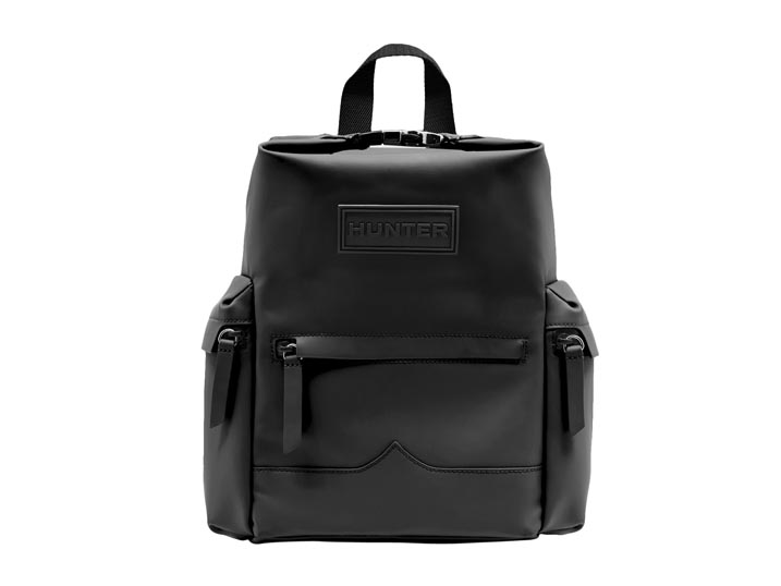 Hunter Top Clip Backpack Rubberised Leather Black Mini  UBB5010LRS-BLK
