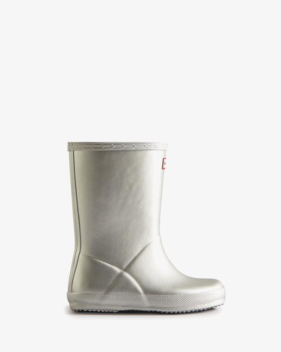 Hunter Kinderen First Classic Boot Metal Boot Silver
