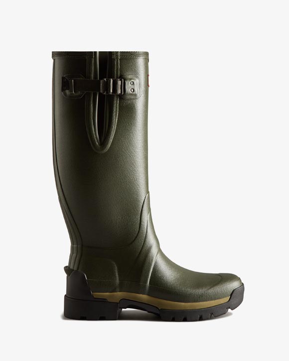 Hunter Heren Balmore Side Adjustable Boot Hoog Dark Olive Neo Uned Tech Sole