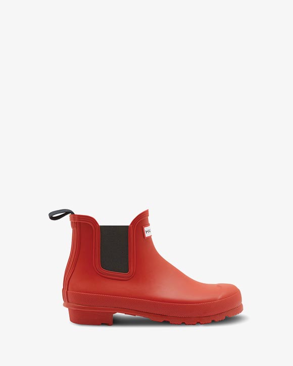 Hunter Dames Chelsea Boot Red