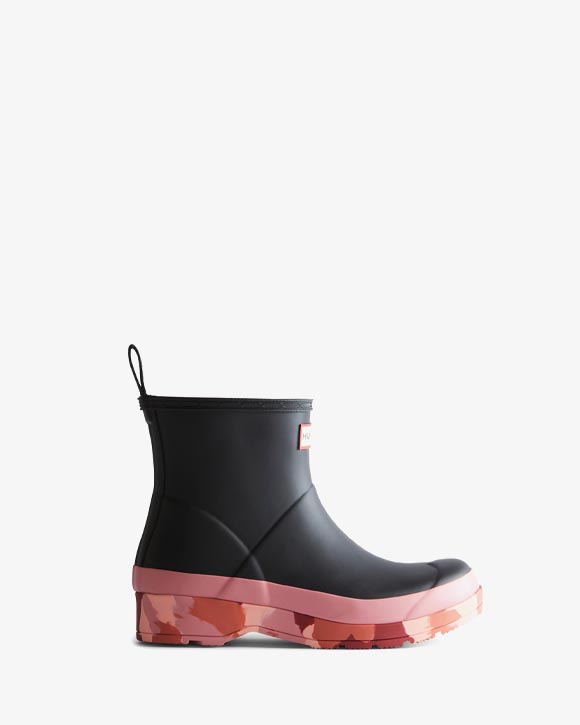 Hunter Dames Play Boot Camo Sole Pink