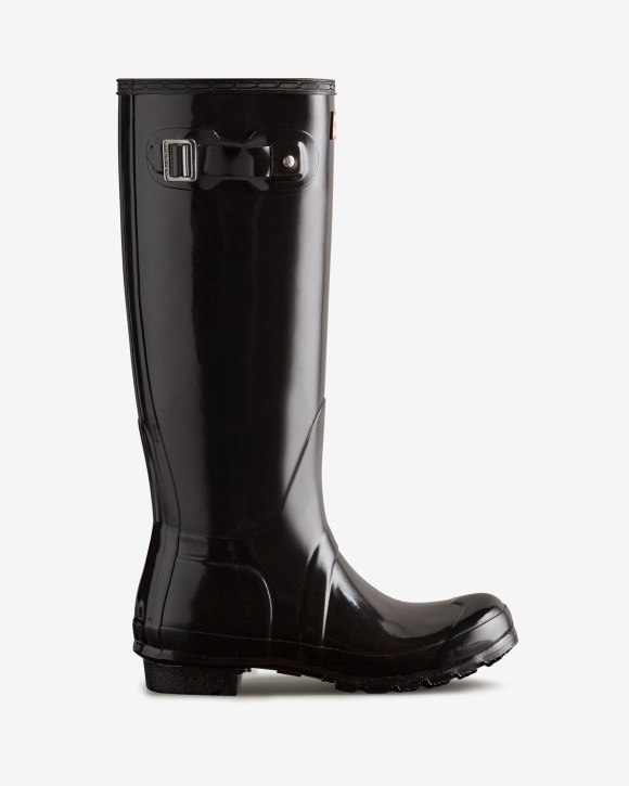 Hunter Dames Original Boot Hoog Glossy Black 
